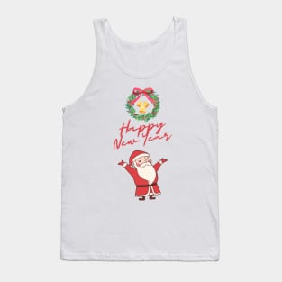 Merry Christmas With Santa Clous Happy New Year Tank Top